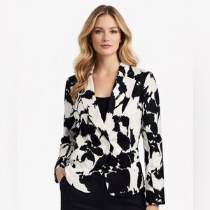 Sandro Cotton Floral Abstract Blazer Jacket